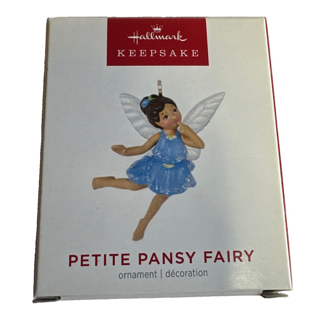 2023 Hallmark "Petite Pansy Fairy" Keepsake Miniature Ornament New In Box